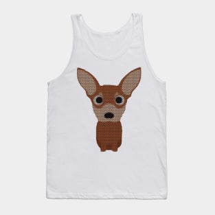 Chihuahua Ugly Christmas Sweater Knit Pattern Tank Top